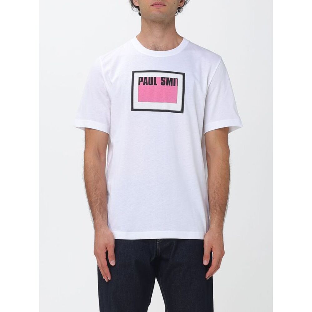 Paul Smith Men Paul Smith Organic Cotton Crewneck T-Shirt With Logo Print
